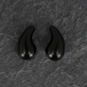 Perles en verre tchèque 2 trous Zoliduo® Left 5x8mm Jet  x20