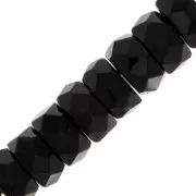 Rondelles facettées  6x3 mm Jet x25