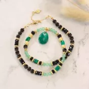 Perles rondelles Heishi facettées 6x3 mm - Jet x25