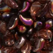 Perles en verre tchèque 2 trous Zoliduo® Left 5x8mm Crystal Sunset x20