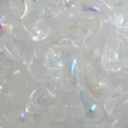 Perles en verre tchèque 2 trous Zoliduo® Left 5x8mm Crystal AB x20