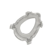 Serti griffe pour cabochon PureCrystal 4320 8x6 mm - Rhodié x1