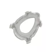 Serti griffe pour cabochon PureCrystal 4320 8x6 mm - Rhodié x1