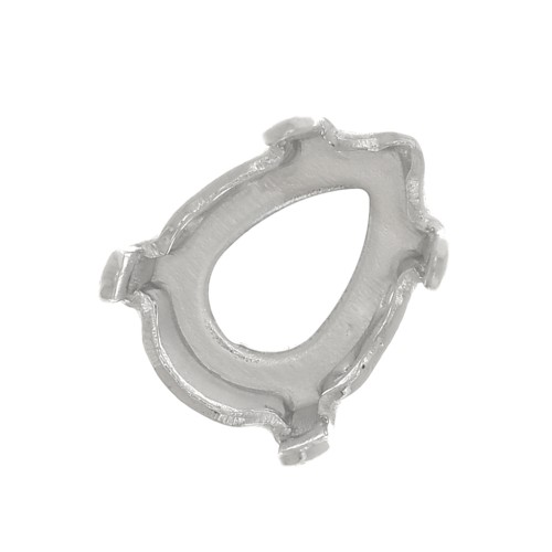 Serti griffe pour cabochon PureCrystal 4320 8x6 mm - Rhodié x1