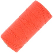 Bobine de fil ciré Linhasita pour micro macramé 1 mm - Corail Fluo (394) x168m