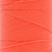 Bobine de fil ciré Linhasita pour micro macramé 1 mm - Corail Fluo (394) x168m