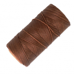 Bobine de fil ciré Linhasita pour micro macramé 1 mm - Marron (631) x168m