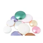 Cabochon rond en verre par Puca® 25 mm Rose Pearl x 1