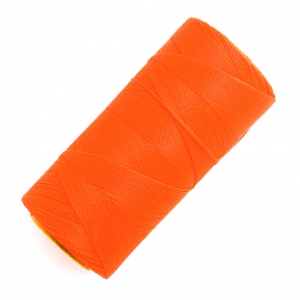 Bobine de fil ciré Linhasita pour micro macramé 0.5 mm - Fluo Orange (393) x335m