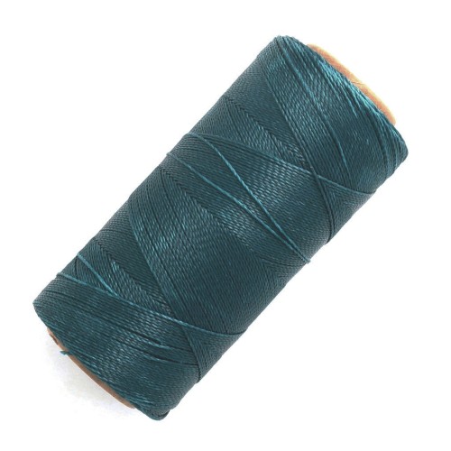 Bobine de fil ciré Linhasita pour micro macramé 0.5 mm - Teal (228) x335m