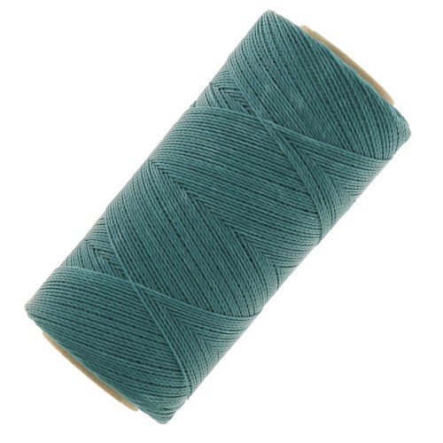 Bobine de fil ciré Linhasita pour micro macramé 0.5 mm - Turquoise (229) x335m