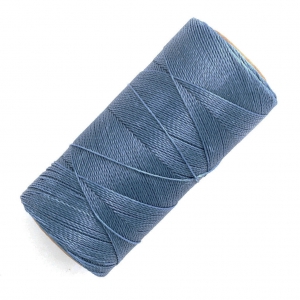 Bobine de fil ciré Linhasita pour micro macramé 0.5 mm - Denim Blue (119) x335m
