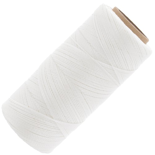 Bobine de fil ciré Linhasita pour micro macramé 0.5 mm - Blanc (BCO ALV) x335m