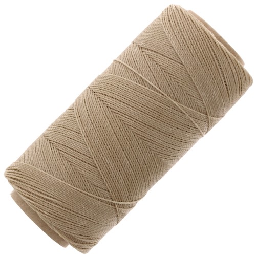 Bobine de fil ciré Linhasita pour micro macramé 0.5 mm - Tan (382) x335m
