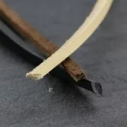 Lacet cuir européen carré 3 mm Camel x1m