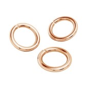 Anneaux ouverts 3x0.7 mm - Argent 925 doré rose x25|raw }}