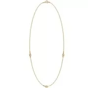 Tour de cou maille Forçat 3 intercalaires 45 cm en Argent 925 doré à l'or fin x1