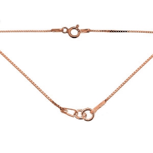 Tour de cou chaîne maille Vénitienne pour intercalaire 41 cm AG 925 doré rose x1