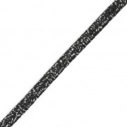 Soutache brillante fabrication italienne 3.5 mm Noir / Argenté x1m|raw }}