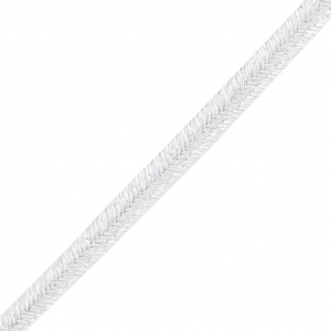 Soutache brillante fabrication italienne 3.5 mm Blanc / Argenté x1m
