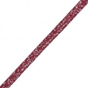 Soutache brillante fabrication italienne 3.5 mm Bordeaux / argenté x1m