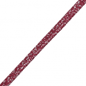 Soutache brillante fabrication italienne 3.5 mm Bordeaux / argenté x1m