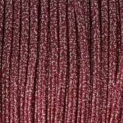 Soutache brillante fabrication italienne 3.5 mm Bordeaux / argenté x1m
