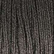 Soutache brillante fabrication italienne 3.5 mm Marron / Argenté x1m