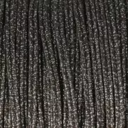 Soutache brillante fabrication italienne 3.5 mm Marron / Argenté x1m