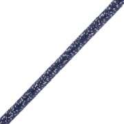 Soutache brillante fabrication italienne 3.5 mm Bleu nuit / Argenté x1m