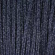 Soutache brillante fabrication italienne 3.5 mm Bleu nuit / Argenté x1m