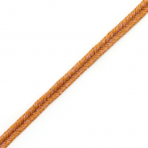 Soutache Moonlight fabrication italienne 3.5 mm Terracotta / Violet x1m