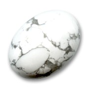 Cabochon ovale 25x18 mm Howlite|raw }}
