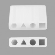 Moule silicone pour réaliser des pendentifs en résine 40 mm carré/rond/triangle|raw }}