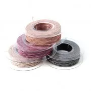 Bobine de fil Bliss Moonlight fabrication italienne 1 mm Marron/Mauve x30m