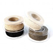 Bobine de fil Bliss Elastico fabrication italienne 1 mm Marron/Argenté x30m