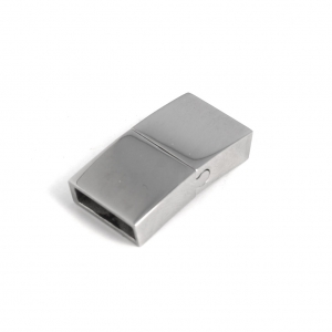 Fermoir coulissant/aimanté 22.4 x11.7 mm pour lacet 10 mm en acier inoxydable
