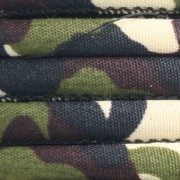 Cordon coton tubulaire 6 mm - Camouflage Kaki/Marron/Beige x1m