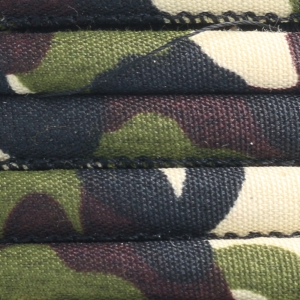 Cordon coton tubulaire 6 mm - Camouflage Kaki/Marron/Beige x1m