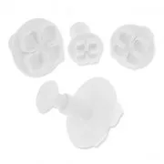 Set d'emporte-pièces texturés avec piston - Fleurs d'hortensiax3