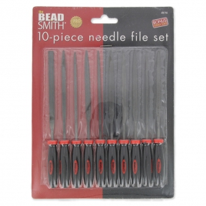 10 limes aiguilles avec manche ergonomique 15cm - Outillage pour bijouterie