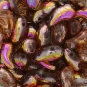 Perles en verre tchèque 2 trous Zoliduo® Right 5x8mm Crystal Sunset x20