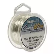 Fil de cuivre Craft Wire souple 1,02 mm argenté anti-ternissement x 3,65m