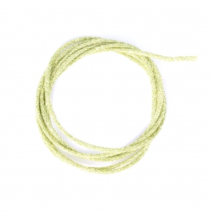 Cordon métallisé Mokuba 2 mm - Light Green fil doré x1m