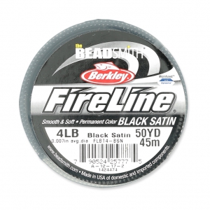 Fil Fireline - Tresse fusionnée 0.12 mm (4LB) Black Satin x45 m