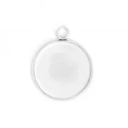 Serti pendentif 18 mm pour cabochon 16 mm - Acier inoxydable x1