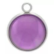 Serti pendentif 16 mm pour cabochon 14 mm en acier inox x1