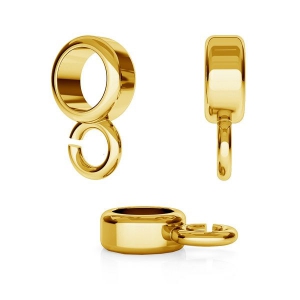 Anneau attache breloque 9.5 mm en Argent 925 doré à l'or fin x1