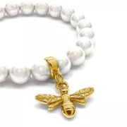 Anneau attache breloque 9.5 mm en Argent 925 doré à l'or fin x1