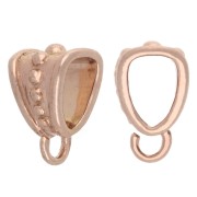 Anneau attache breloque motif ethnique 8.5 mm - Argent 925 doré rose x1